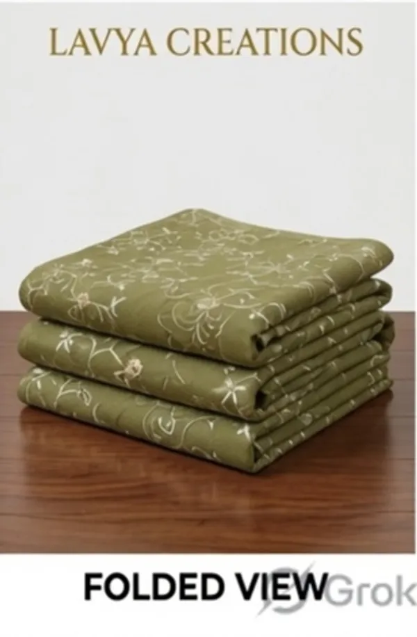 PRIMIUM_TISSUE_EMBROIDERY_CURTAINS.PACK_OF_FOUR(4)_CURTAINS.GREEN