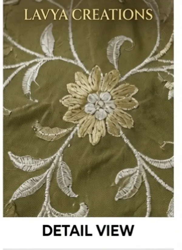PRIMIUM_TISSUE_EMBROIDERY_CURTAINS.PACK_OF_FOUR(4)_CURTAINS.GREEN