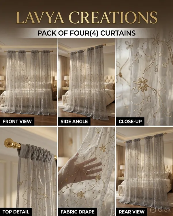PRIMIUM_TISSUE_EMBROIDERY_CURTAINS.PACK_OF_FOUR(4)_CURTAINS.GREY.