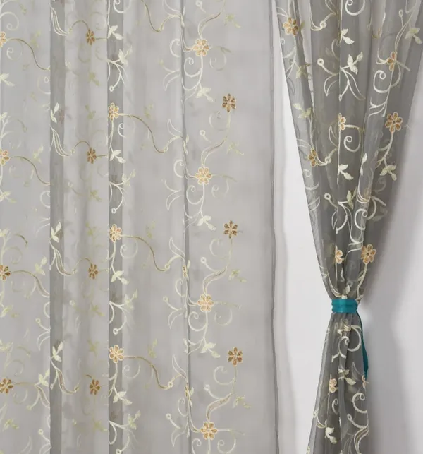 TISSUE_EMBROIDERY.PACK_OF_TWO_CURTAINS.GREY.