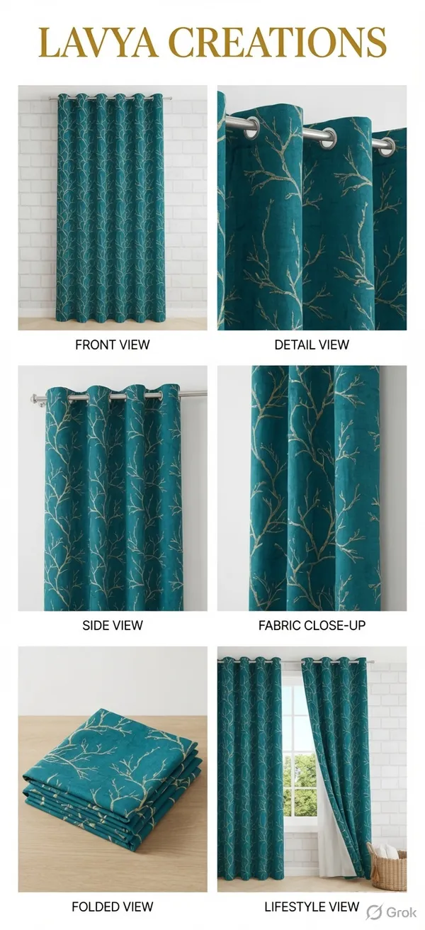 VELVET_FOIL_CURTAINS.PACK_OF_TWO_CURTAINS.AQUA