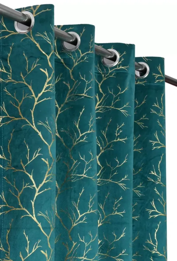 VELVET_FOIL_CURTAINS.PACK_OF_TWO_CURTAINS.AQUA