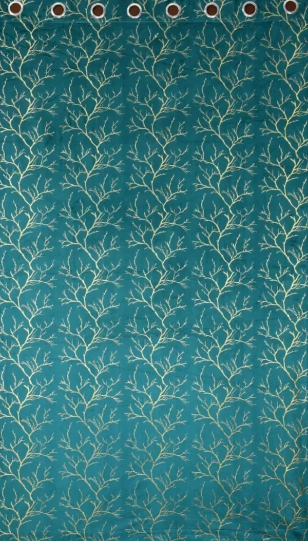 VELVET_FOIL_CURTAINS.PACK_OF_TWO_CURTAINS.AQUA