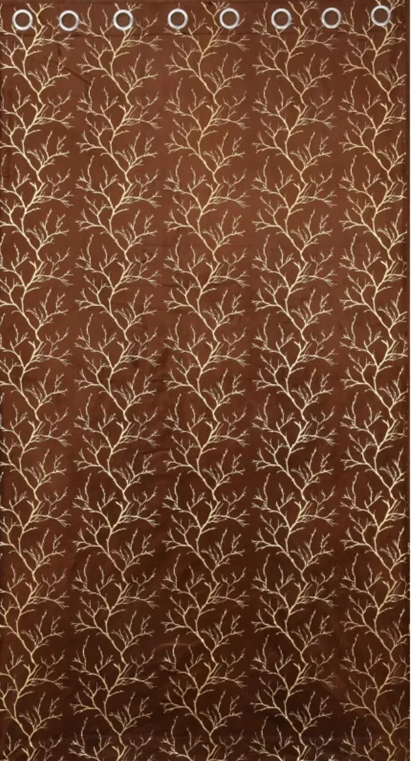 VELVET_FOIL_CURTAINS.PACK_OF_TWO_CURTAINS.COFEE.