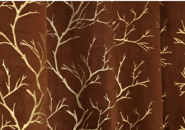 VELVET_FOIL_CURTAINS.PACK_OF_TWO_CURTAINS.COFEE.