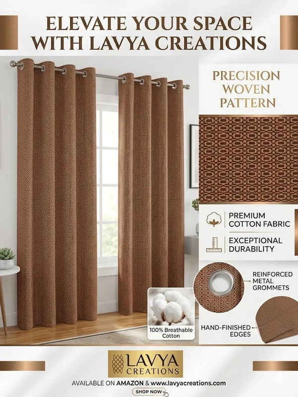 LAVYA_CREATIONS.PACK_OF_2.DOBBY_TEXTURE.BROWN_BEIGE.
