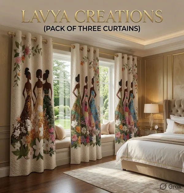 LAVYA_CREATIONS.HOLLAND_BLACKOUT_FABRIC_CURTAINS.54_INCH_WIDTH.PACK_OF_THREE_CURTAINS.DOLL.MULTICOLOUR