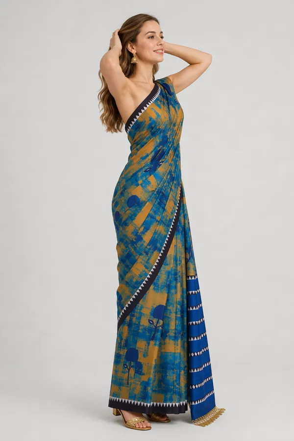Blue_color_Tusshar_Silk_Abstract_Print_Light_Weight_Saree_for_Women