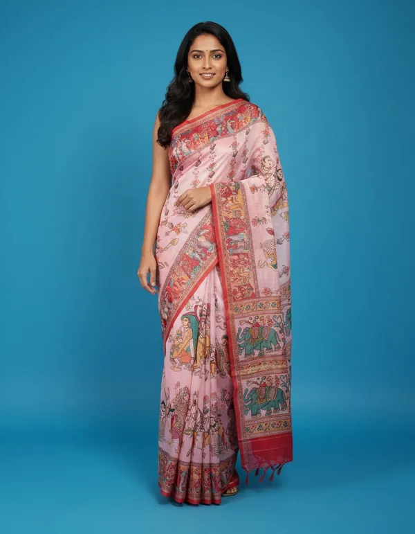 Blush_Pink_Base_color_Printed_Chanderi_Cotton_Saree