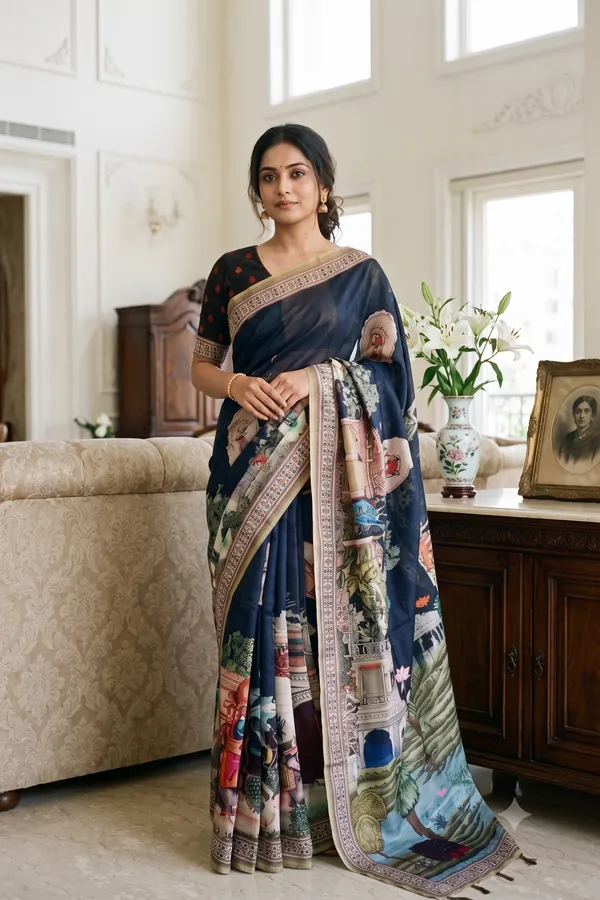 Kalamkari_Design_Printed_Cotton_saree