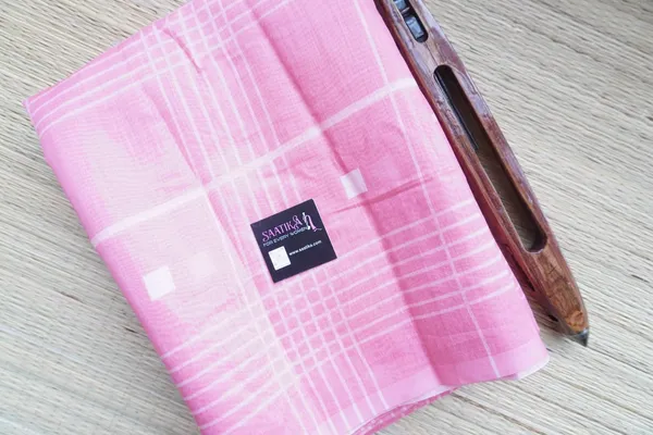 Baby_Pink_color_Printed_Chanderi_Cotton_Saree