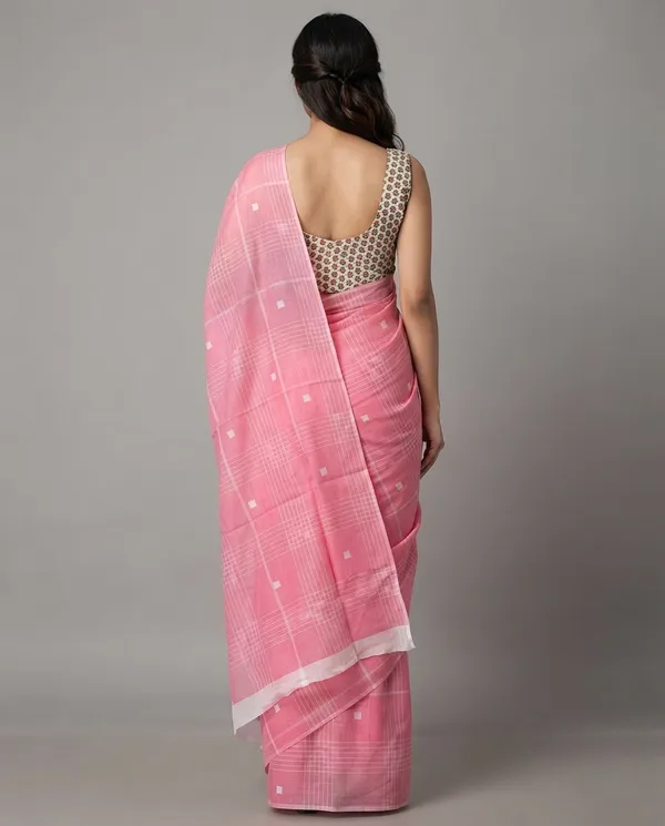 Baby_Pink_color_Printed_Chanderi_Cotton_Saree
