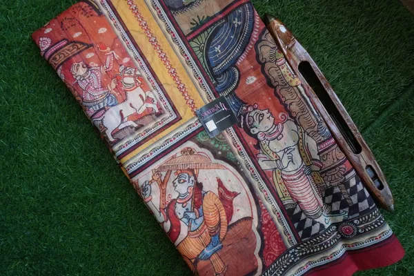 A_Vivid_color_Kalamkari_Kalamkari_Printed_Saree