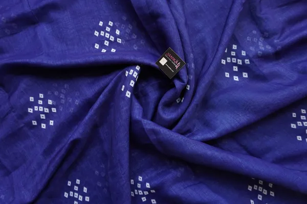 Bandhani__Print_Purple_color_Cotton_linen_Saree