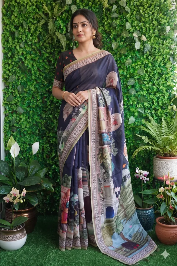 Kalamkari_Design_Printed_Cotton_saree