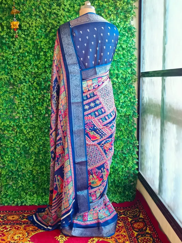 Blue_color_Premium_Heavy_Mash_Mellow_Saree_with_High_Quality_Zari_Weaving_Border.