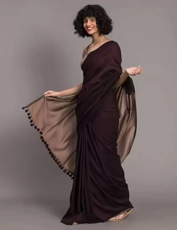 Brown_color_Handloom_Mul_Cotton_Saree