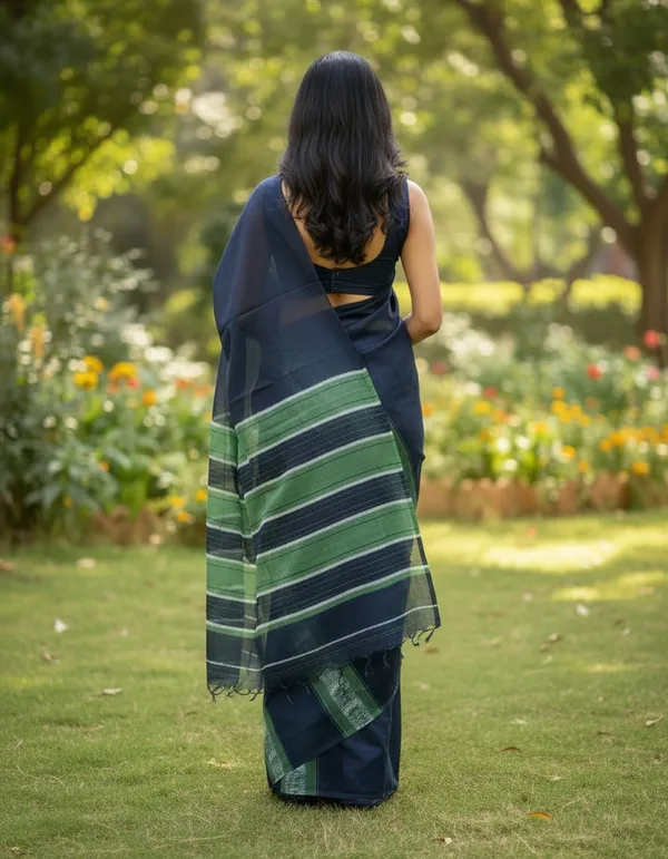 Dark_Blue_Chanderi_cotton_Printed_Saree