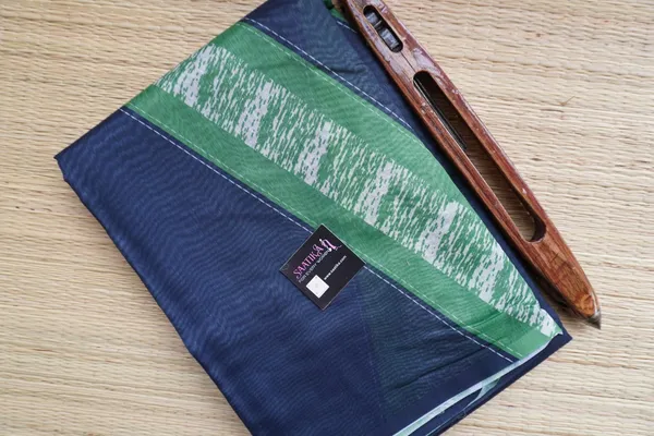 Dark_Blue_Chanderi_cotton_Printed_Saree
