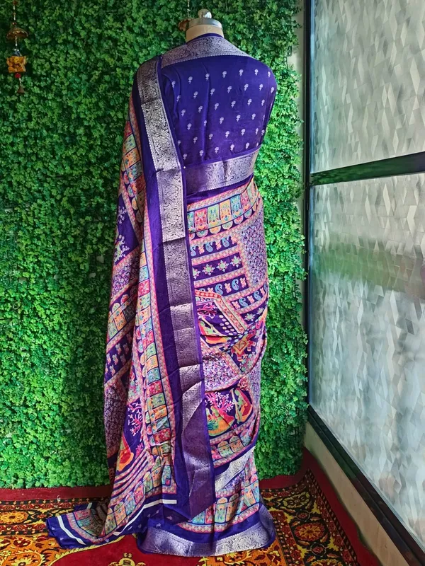 Ink_Blue_color_Premium_Heavy_Mash_Mellow_Saree_with_High_Quality_Zari_Weaving_Border.