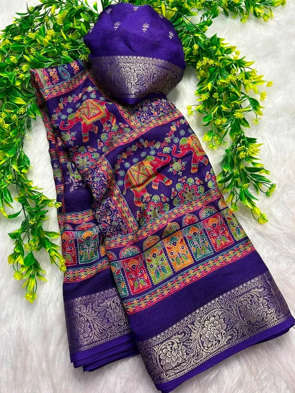 Ink_Blue_color_Premium_Heavy_Mash_Mellow_Saree_with_High_Quality_Zari_Weaving_Border.