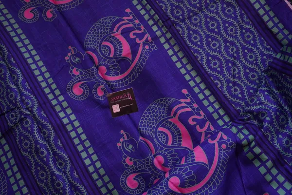 Blue_color_Beautiful_Printed_Tusshar_Silk_Saree_for_Women