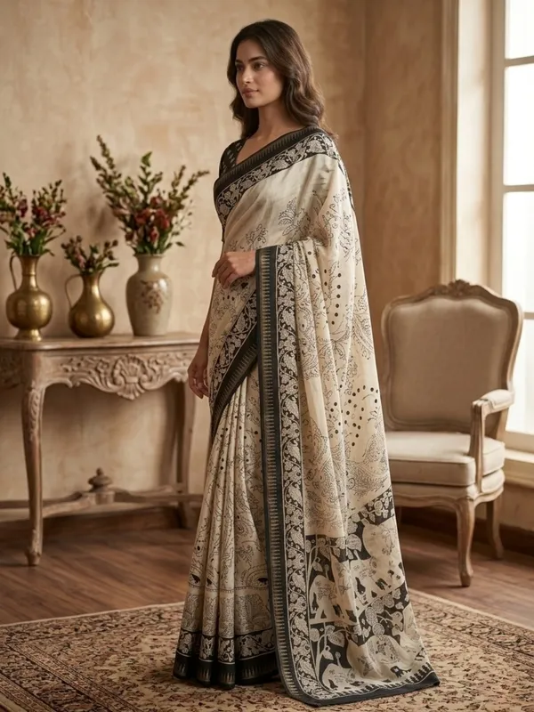 Ivory_color_Premium_Heavy_Mash_Mellow_Saree_with_High_Quality_Zari_Weaving_Border.