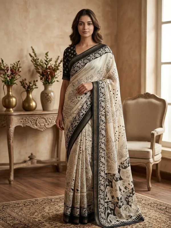 Ivory_color_Premium_Heavy_Mash_Mellow_Saree_with_High_Quality_Zari_Weaving_Border.