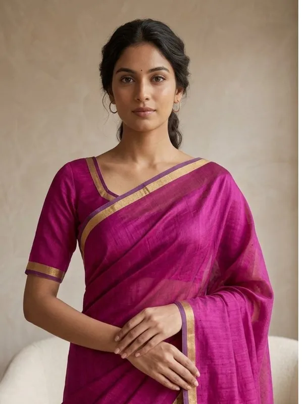 Purple_Wine_color_Handloom_Cotton_Silk_Saree_with_Ghicha_Pallu.