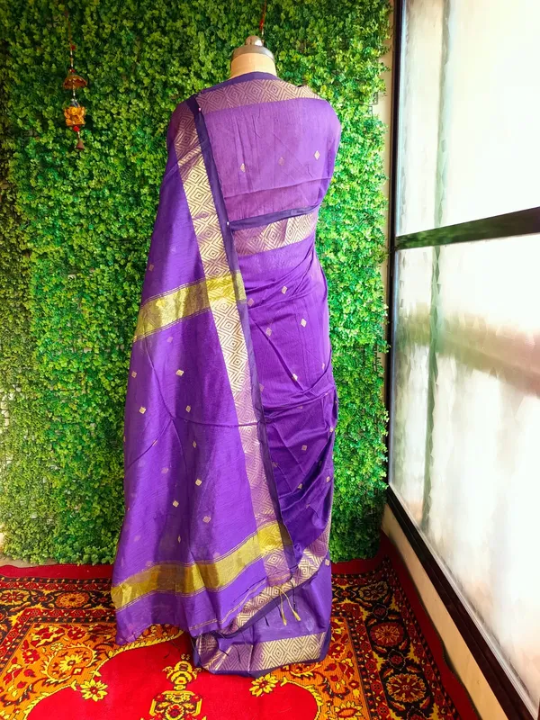 Purple_color_Handloom_Maheshwari_Design_Cotton_Silk_Saree_