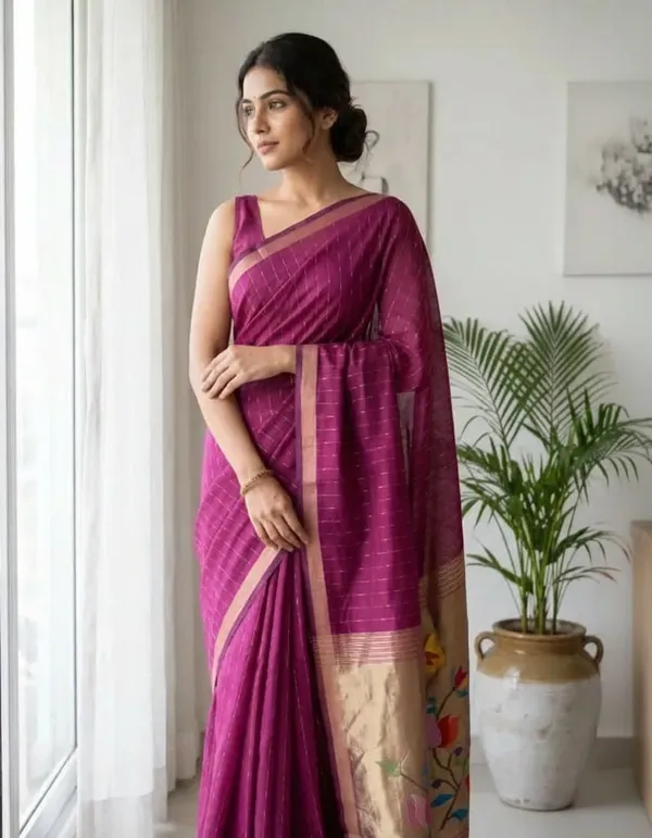 Bright_Maroon_color_Paithani_Pallu__Saree