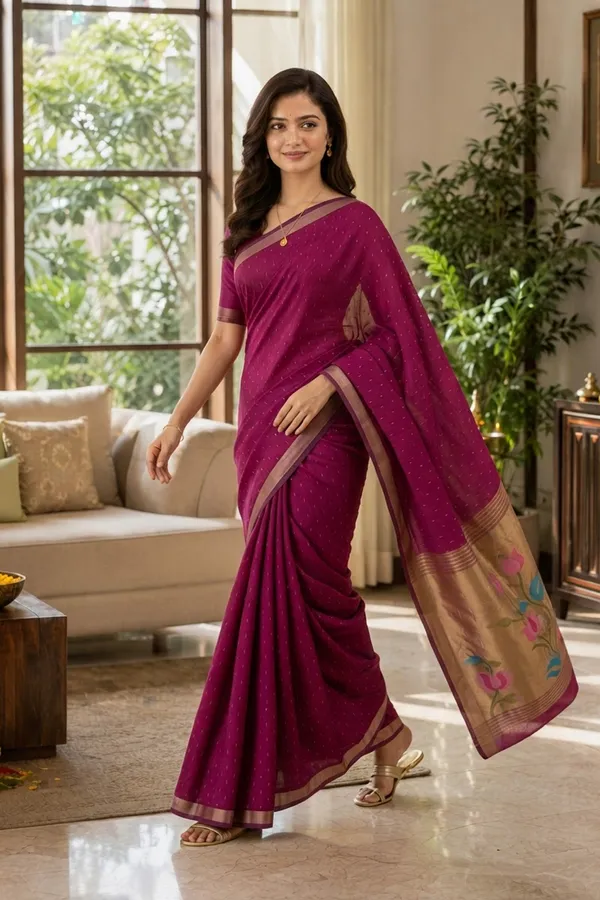 Bright_Maroon_color_Paithani_Pallu__Saree