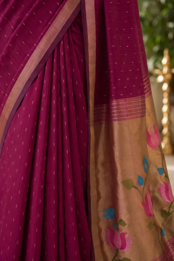 Bright_Maroon_color_Paithani_Pallu__Saree