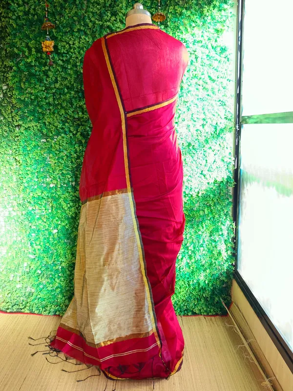 Reddish_color_Handloom_Cotton_Saree