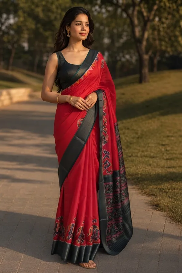 Red_color_Digital_Print_Dolla_Silk_Saree