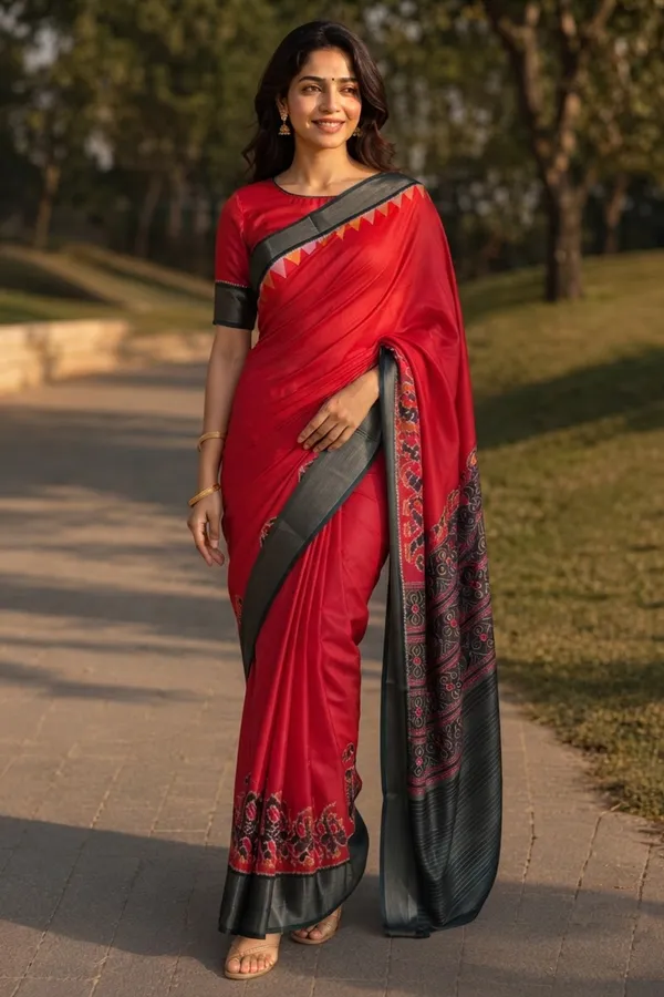 Red_color_Digital_Print_Dolla_Silk_Saree