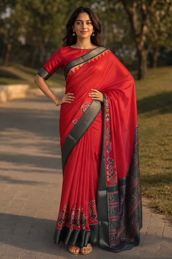 Red_color_Digital_Print_Dolla_Silk_Saree