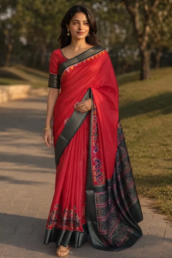 Red_color_Digital_Print_Dolla_Silk_Saree