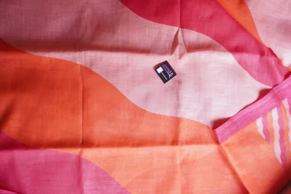 Multicolor_(_pink,_orange,_Baby_pink_)_Linen_Cotton_Printed_Saree_