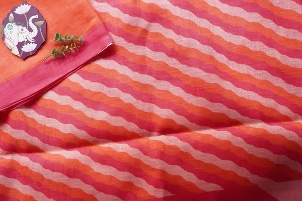 Multicolor_(_pink,_orange,_Baby_pink_)_Linen_Cotton_Printed_Saree_