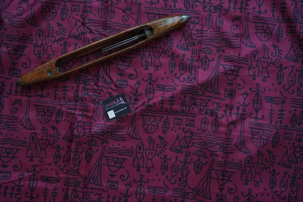 Beautiful_Hathi_Print_Tussar_Silk_Saree