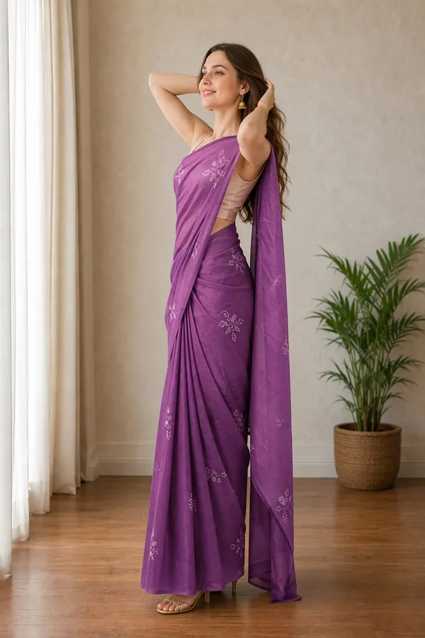Violet_color_Printed_Chanderi_Cotton_Saree