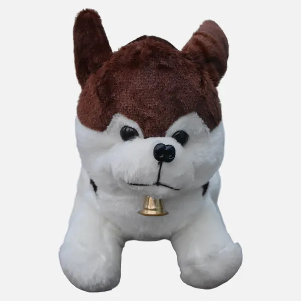 Brown_Husky_Dog_Fur_Plush_Toy