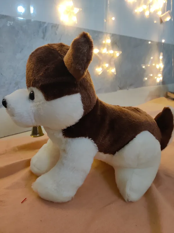 Brown_Husky_Dog_Fur_Plush_Toy