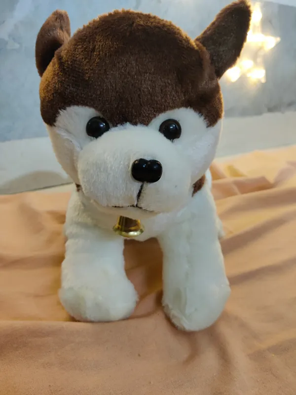 Brown_Husky_Dog_Fur_Plush_Toy