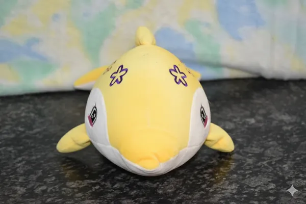 Yellow_Dolphin_Spandex_Fabric_Plush_Toy