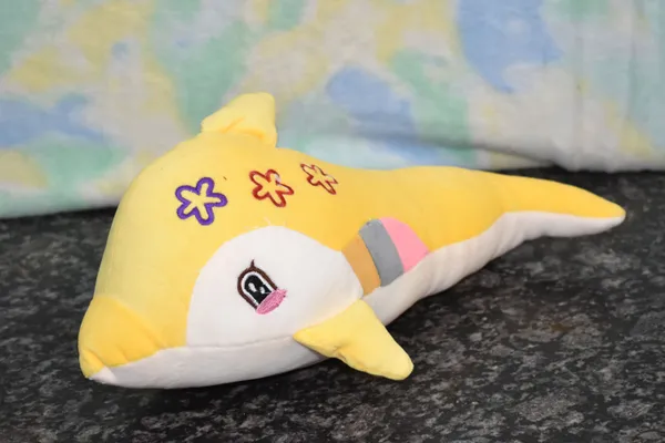 Yellow_Dolphin_Spandex_Fabric_Plush_Toy