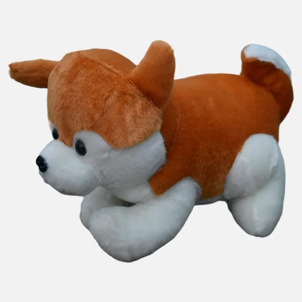 Golden_and_White_Husky_Dog_Fur_Plush_Toy