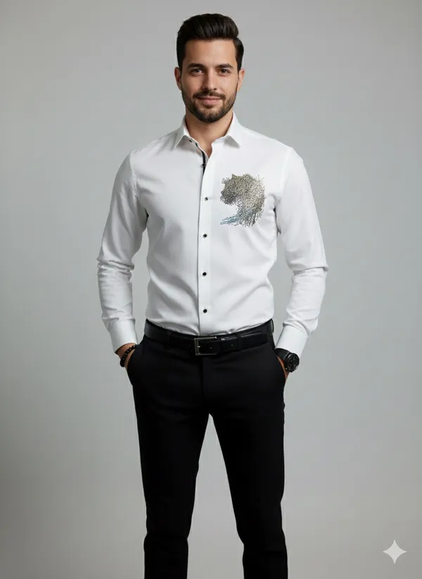 White_Cotton_Slim_Fit_Shirt_For_Men