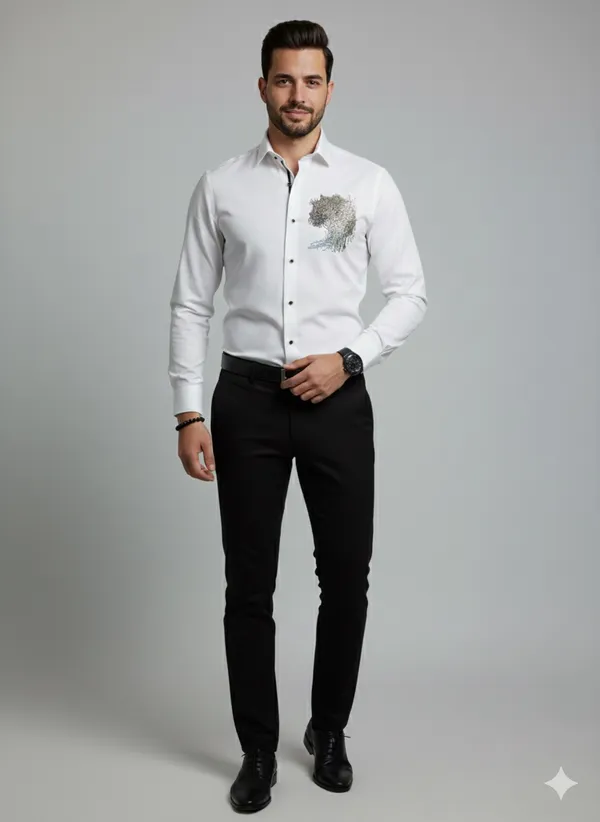 White_Cotton_Slim_Fit_Shirt_For_Men